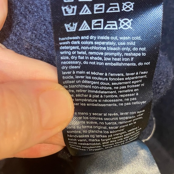 Fair Isle Knit Sweater Wool Blend – Navy/White/Pink – Size M - Picture 6 of 6